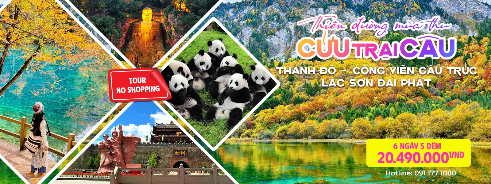 Tour Thành Đô - CV gấu trúc - Cửu Trại Câu