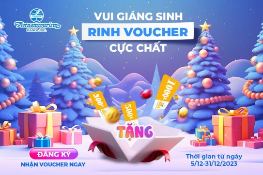 Vietnamtourism Hanoi tặng quà Voucher cho 50 khách hàng nhân dịp Noel và Tết dương lịch 2024