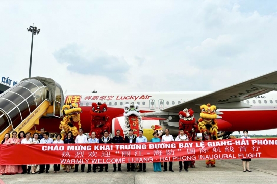 Vietnamtourism – Hanoi và đối tác khai trương chuyến bay đầu tiên từ Lệ Giang đến Hải Phòng