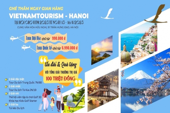 Vietnamtourism - Hanoi tặng quà hấp dẫn bất ngờ cho khách tham quan hội chợ VITM 2023 