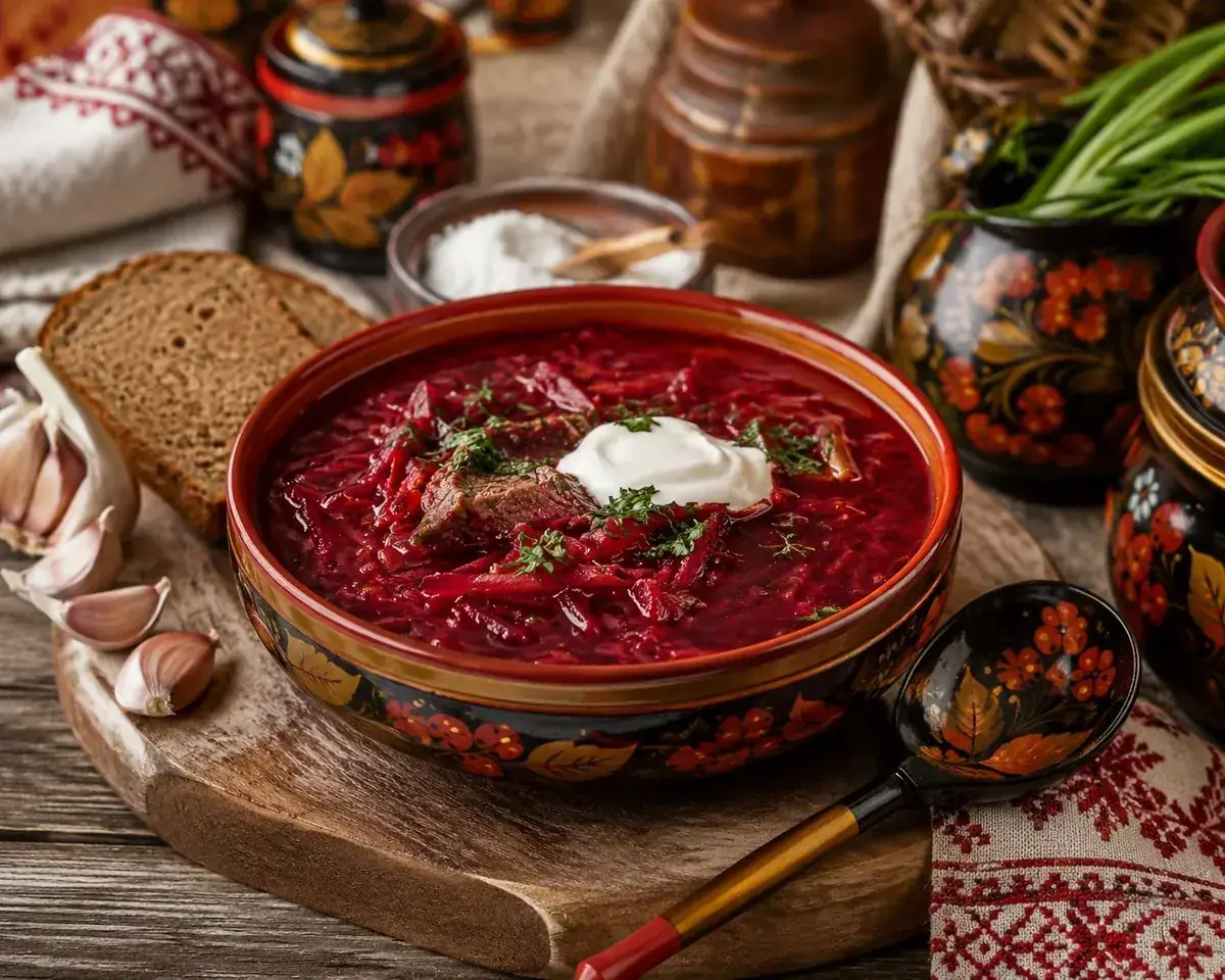 Món súp củ dền nổi tiếng tại Nga