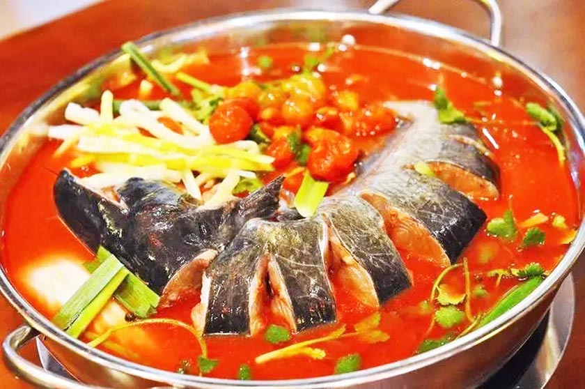 canh cá chua cay ở quý châu